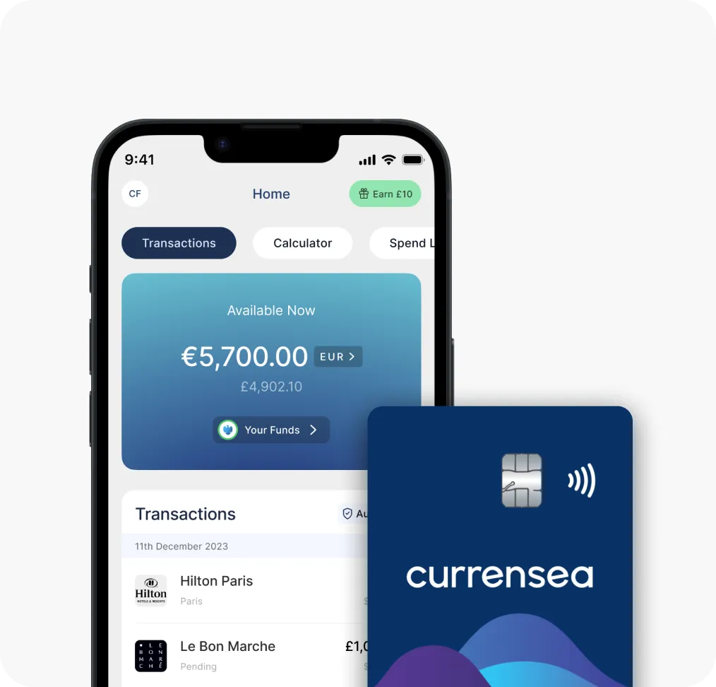 Currensea card and app