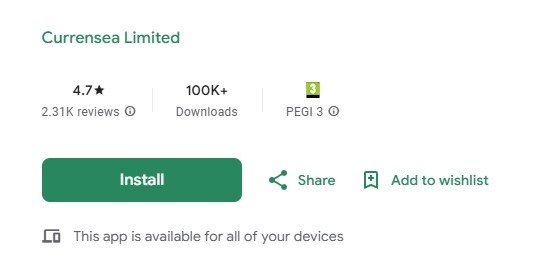 currensea play store rating